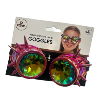 Image de GLASSES - Colorful Kaleidoscope Goggles - HOT PINK 