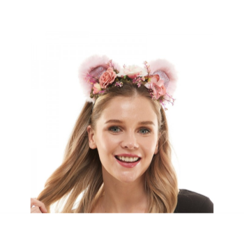 Image de ANIMALS - Fairy Bear Pink w/Flowers Headband