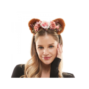 Image de ANIMALS - Fairy Bear Brown w/Flowers Headband