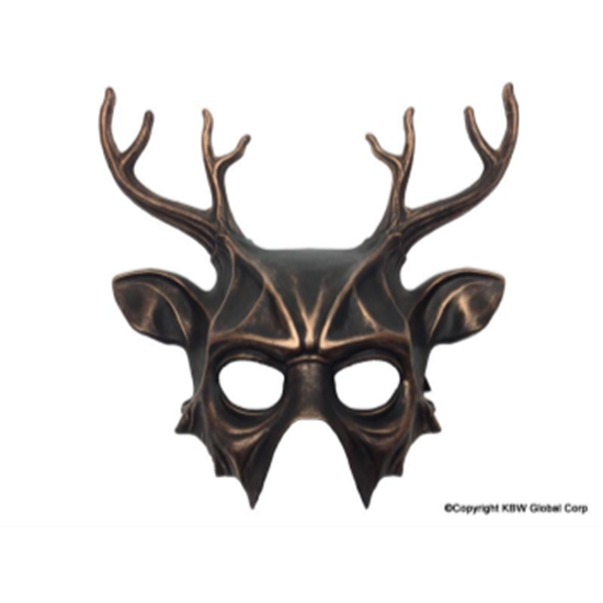 Image sur MASK - Bronze Demon w/Antlers Mask