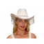 Picture of HAT - White Leather Cowboy Hat with Diamond Fringe