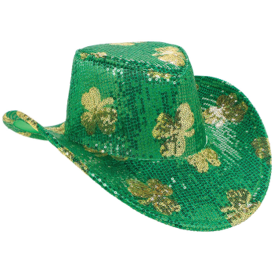 Image sur WEARABLES - St. Patrick's Day Cowboy Hat - Sequined