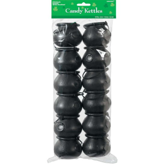Picture of DECOR - Plastic Candy 2" Black Mini Kettles