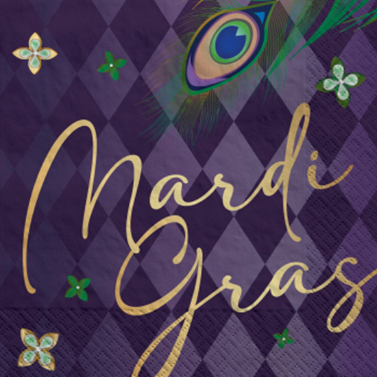 Image sur TABLEWARE - Mardi Gras Masquerade Luncheon Napkins