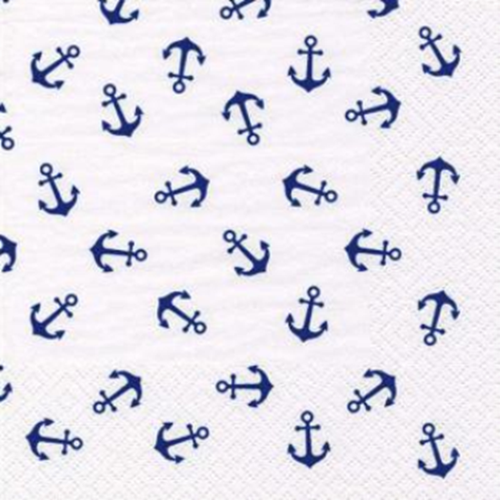 Image sur TABLEWARE - Anchors on white - LUNCHEON NAPKINS
