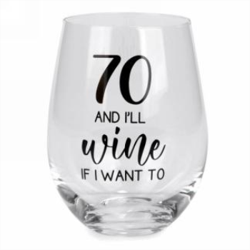 Image de 70 Stemless Wine Glass - 70 and I'll Wine