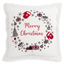 Picture of DECOR - White fur trim Merry Christmas cushion