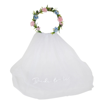 Image de WEARABLES - Floral Headband w/ Embroidered Veil - Meadow