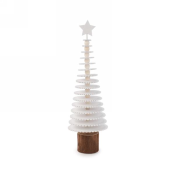 Picture of DECOR - 12" White Wooden Spinning Tree 