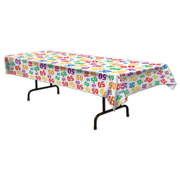 Image de 50th MULTI PLASTIC TABLECOVER