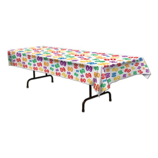 Image sur 60th MULTI PLASTIC TABLECOVER