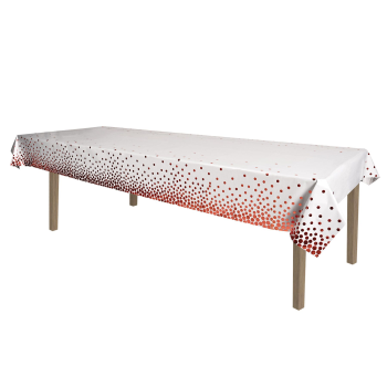 Picture of POLKA DOT - ROSE GOLD METALLIC TABLE COVER - 54" X 108"