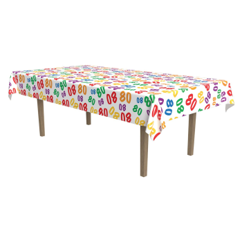 Image de 80th MULTI PLASTIC TABLECOVER