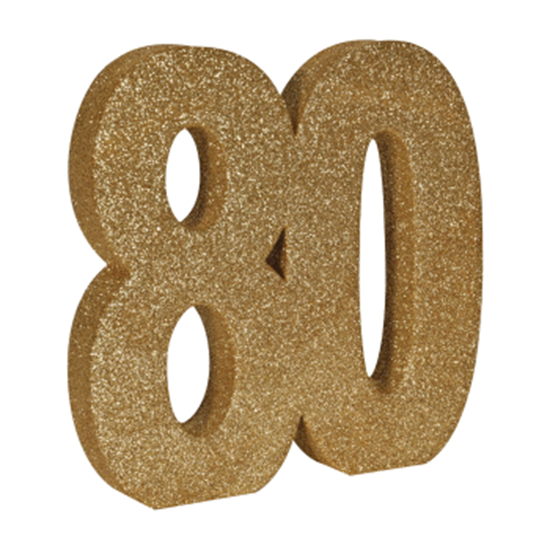 Image sur 80th - 3-D Glittered Centerpiece