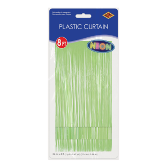 Image sur DECOR - 1PLY FRINGE CURTAIN - NEON LIME 