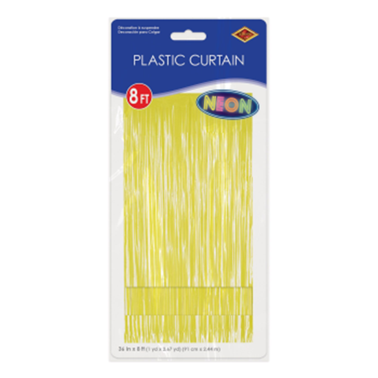 Picture of DECOR - 1PLY FRINGE CURTAIN - NEON YELLOW