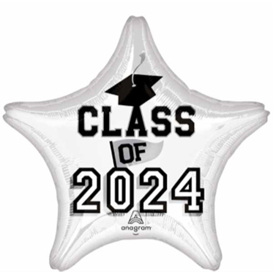 Image sur 18'' FOIL - CLASS "2024" WHITE STAR