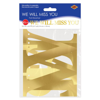 Image de We Will Miss You Foil Streamer