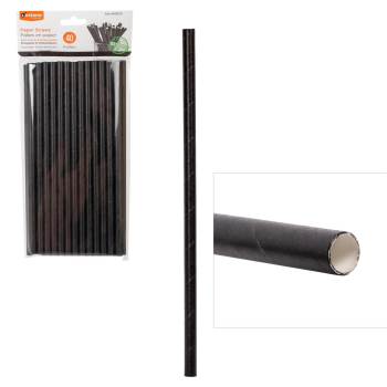 Picture of BLACK PAPER STRAWS 