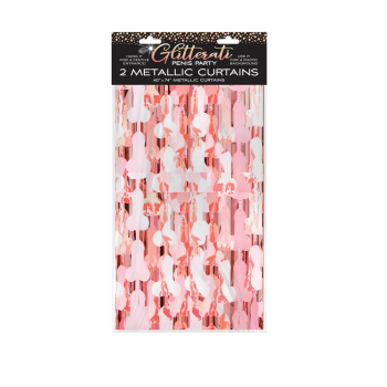 Image de SUPER FUN NAUGHTY GLITTERATI PENIS FOIL CURTAINS