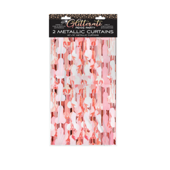 Image sur SUPER FUN NAUGHTY GLITTERATI PENIS FOIL CURTAINS