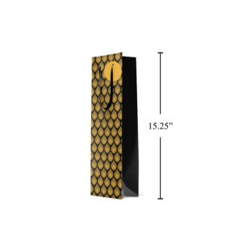 Picture of GOLD AND BLACK ART DECO WINE BOTTLE BAGS