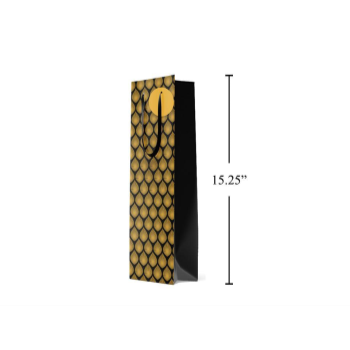 Image de GOLD AND BLACK ART DECO WINE BOTTLE BAGS