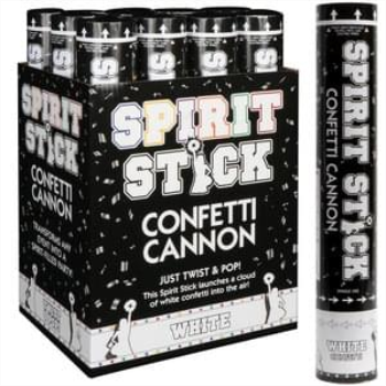 Image de CONFETTI CANNON - WHITE - 12" (BIODEGRADABLE)