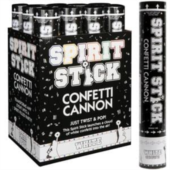 Picture of CONFETTI CANNON - WHITE - 12" (BIODEGRADABLE)