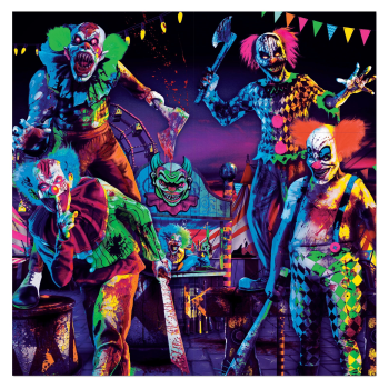 Image de Creepy Carnival Backdrop - Blacklight