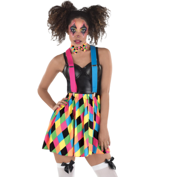 Image de Neon Circus Skater Skirt With Suspender Set