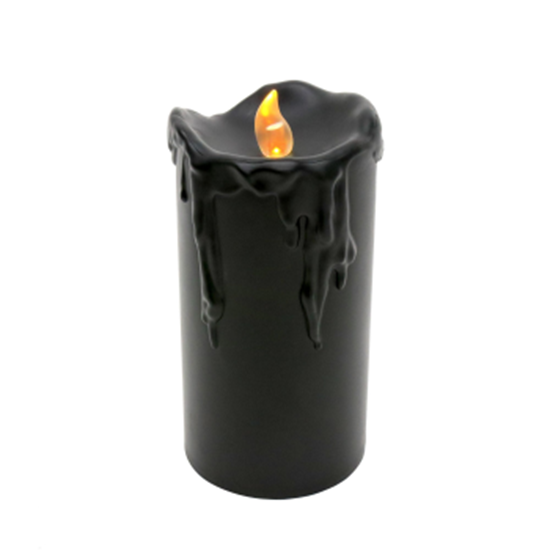 Picture of DECO - Black 1 LED Plastic Pillar Candle