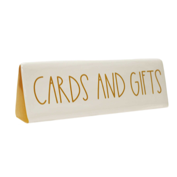 Image de CERAMIC - CARDS AND GIFTS TABLE TOP SIGN