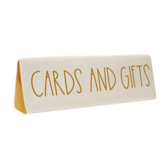 Image sur CERAMIC - CARDS AND GIFTS TABLE TOP SIGN