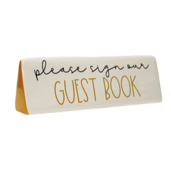 Image de CERAMIC - PLEASE SIGN OUR GUEST BOOK TABLE TOP SIGN
