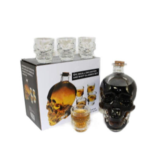 Picture of GIFT LINE - SKULL DECANTER with 4 SHOT GLASSES