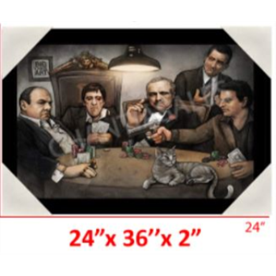 Image sur FRAMED ART - GODFATHER POKER