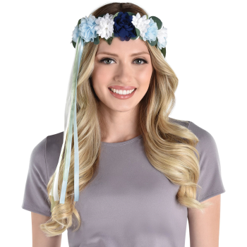 Picture of Blue Floral Mom To Be Head Garland
