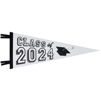 Image de DECOR - Class of 2024 Oversized Felt Pennant - White