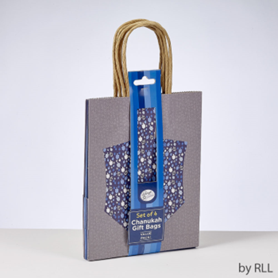 Image sur DECOR - Set of 4 Chanukah Kraft Gift Bags