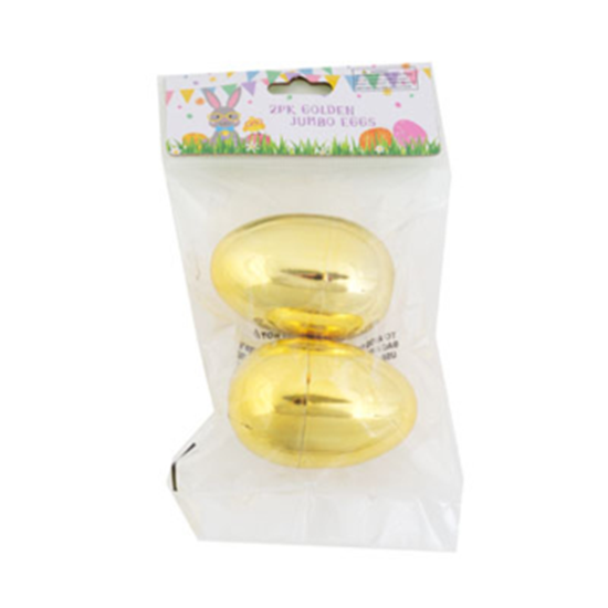 Picture of DECOR - EASTER EGG GOLDEN JUMBO 2PK