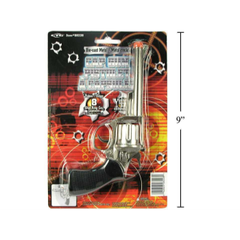 Image de GUN - LONG 8 SHOT CAP GUN - NICKLE