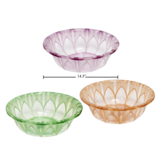 Image sur SERVING WARE - 14" ROUND SALAD BOWL - 3 COLOURS