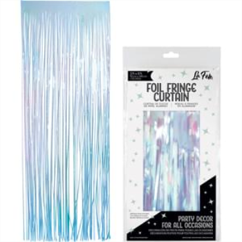 Image de DECOR - FOIL CURTAIN 3'x8' - IRIDESCENT BLUE