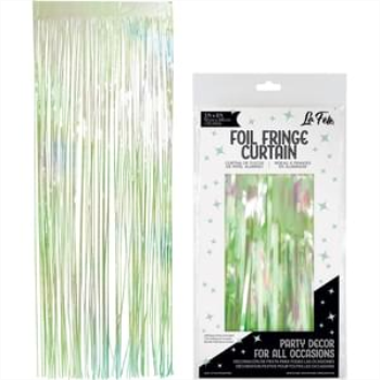 Image de DECOR - FOIL CURTAIN 3'x8' - IRIDESCENT GREEN