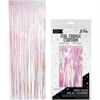 Image de DECOR - FOIL CURTAIN 3'x8' - IRIDESCENT PINK