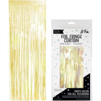 Picture of DECOR - FOIL CURTAIN 3'x8' - IRIDESCENT YELLOW