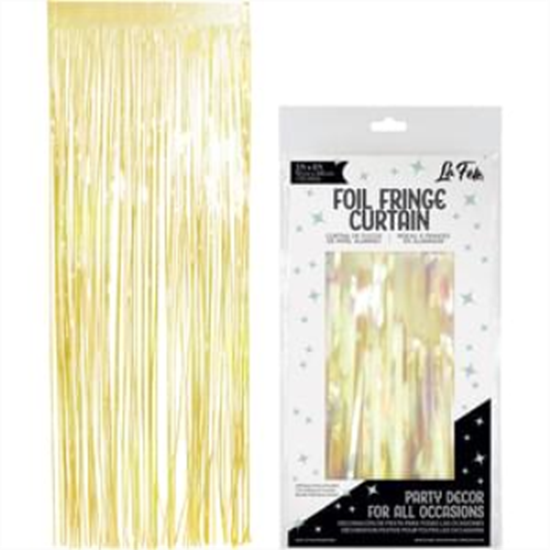 Image sur DECOR - FOIL CURTAIN 3'x8' - IRIDESCENT YELLOW