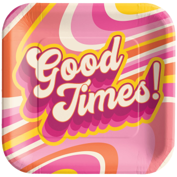 Image de TABLEWARE - Throwback Summer 10" Square Paper Plates