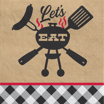 Image de TABLEWARE - BBQUE Black Gingham Luncheon Napkins